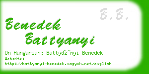 benedek battyanyi business card